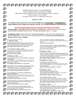 Rental Llistings - International Realty and Investments