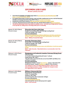 UPCOMING JOB FAIRS