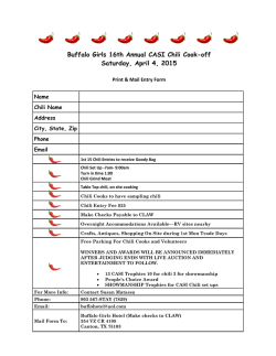 Buffalo Girls 16th Annual CASI Chili Cook-off