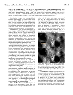Status of Geodetically Controlled High