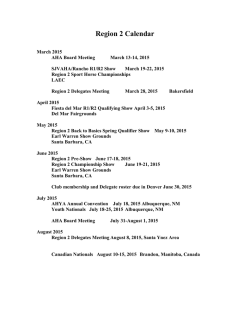 Region 2 Calendar