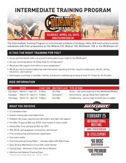 INTERMEDIATE TRAINING PROGRAM