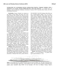 generation of ultrahigh spatial resolution digital terrain models for a