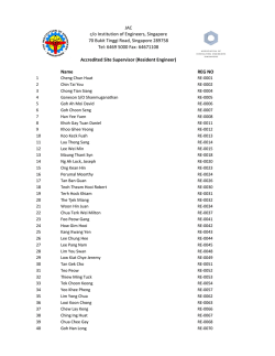 JAC c/o Institution of Engineers, Singapore 70 Bukit Tinggi Road