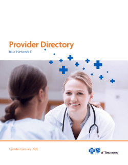network providers - BlueCross BlueShield of Tennessee