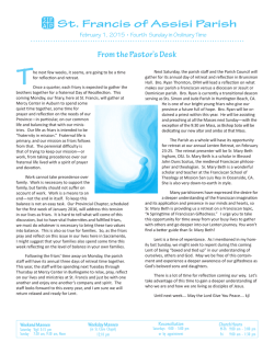 Bulletin - Saint Francis of Assisi Parish