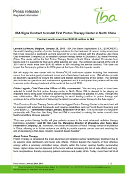 IBA Chemin du Cyclotron, 3 | 1348 Louvain-la