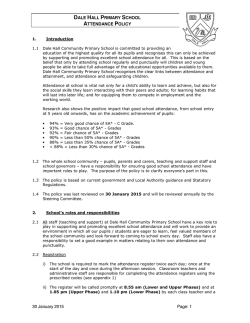 DALE HALL PRIMARY SCHOOL ATTENDANCE POLICY 30