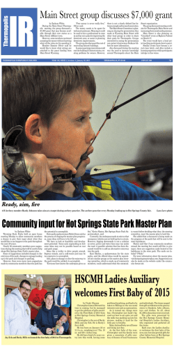 HSCMH Ladies Auxiliary welcomes First Baby of 2015