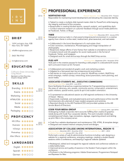 cv + resume - Irving Barcenas