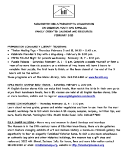 Children, Youth and Families Event Calendar