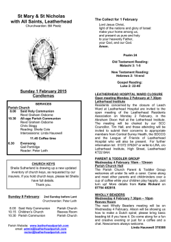 1 February notices for website