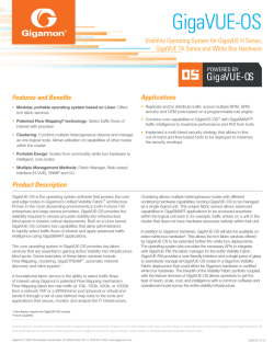 GigaVUE-OS Product Brief