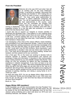 Winter Newsletter 2014/2015
