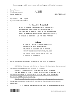 Bill Drafting Template - Arkansas General Assembly