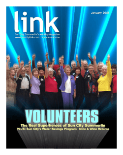 January 2015 - Sun City Summerlin Community Association, Inc.