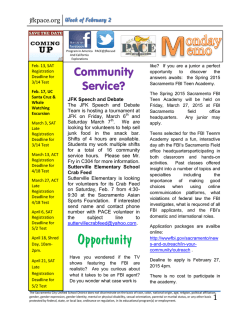 PACE Monday Memo_2015_02-03