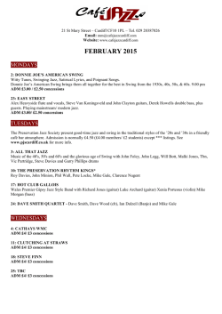 February 2015 Gigs