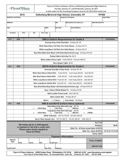 Uniform Order Form - Kellenberg Memorial High School
