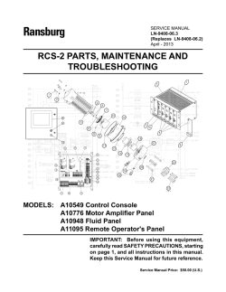 RCS-2 PARTS, MAINTENANCE AND
