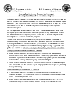 English EL DCL Fact Sheet