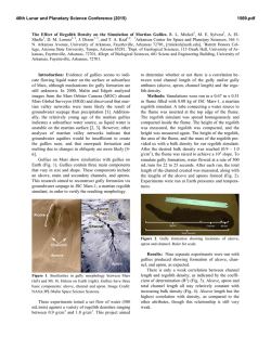 The Effect of Regolith Density on the Simulation of Martian Gullies