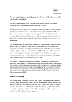 a summary for members, 29 Jan 2015