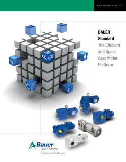 Bauer Gear Motor Platform - Altra Industrial Motion Literature Portal