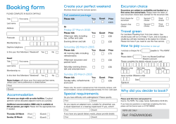 Booking form