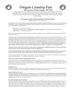 this cover letter - Oregon Country Fair