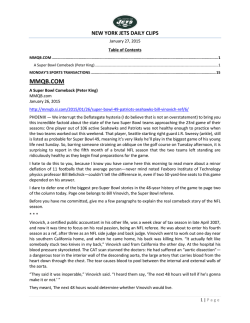 NEW YORK JETS DAILY CLIPS