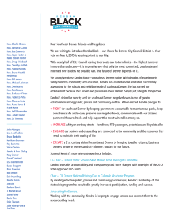 Dear Southeast Denver Friends and Neighbors, We are writing to