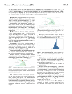 Characterisation of Howardite Regolith Breccia Miller Range 11100