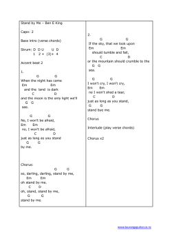 Stand by Me &ndash; Ben E King Capo: 2 Bass intro