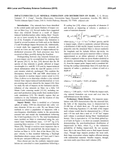 Impact-Induced Clay Mineral Formation and - USRA