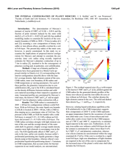 THE INTERNAL CONFIGURATION OF PLANET MERCURY. J. S.