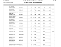 County - Department of Revenue and Taxation 2014 Real Property