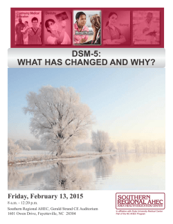 dsm-5: what has changed and why?