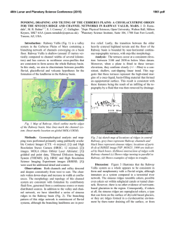PONDING, DRAINING AND TILTING OF THE CERBERUS PLAINS