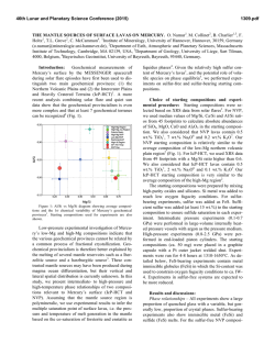 THE MANTLE SOURCES OF SURFACE LAVAS ON MERCURY. O