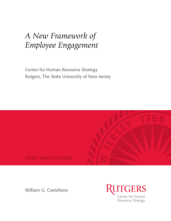 A New Framework of Employee Engagement