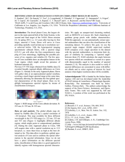 Identification of Homogeneous Units on Ceres. First Results by Dawn