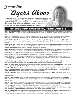 &ldquo;Ayers Above&rdquo; - Northfield Park