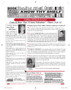 BPSC January 2015.indd - Book Publicists of Southern California