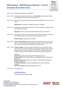 2015 AGENDA - AHIC R - Arabian Hotel Investment Conference