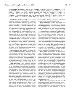 a cubesat discovery mission to study space weathering, lunar