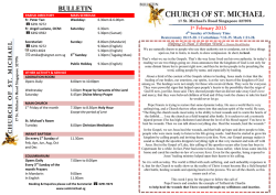 CHURCH OF ST. MICHAEL CHURCH OF ST. MICHAEL