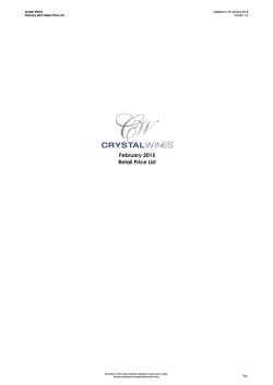 Price List - Crystal Wines