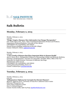 Salk Bulletin - Salk Institute for Biological Studies