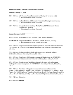 Plant Pathology - Southern Association of Agricultural Scientists